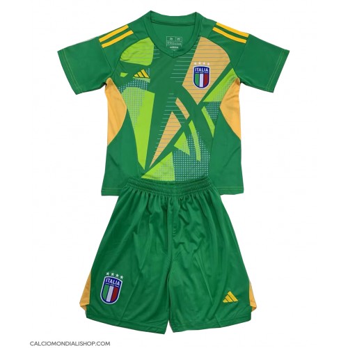 Maglie da calcio Italia Portiere Seconda Maglia Bambino Europei 2024 Manica Corta (+ Pantaloni corti)